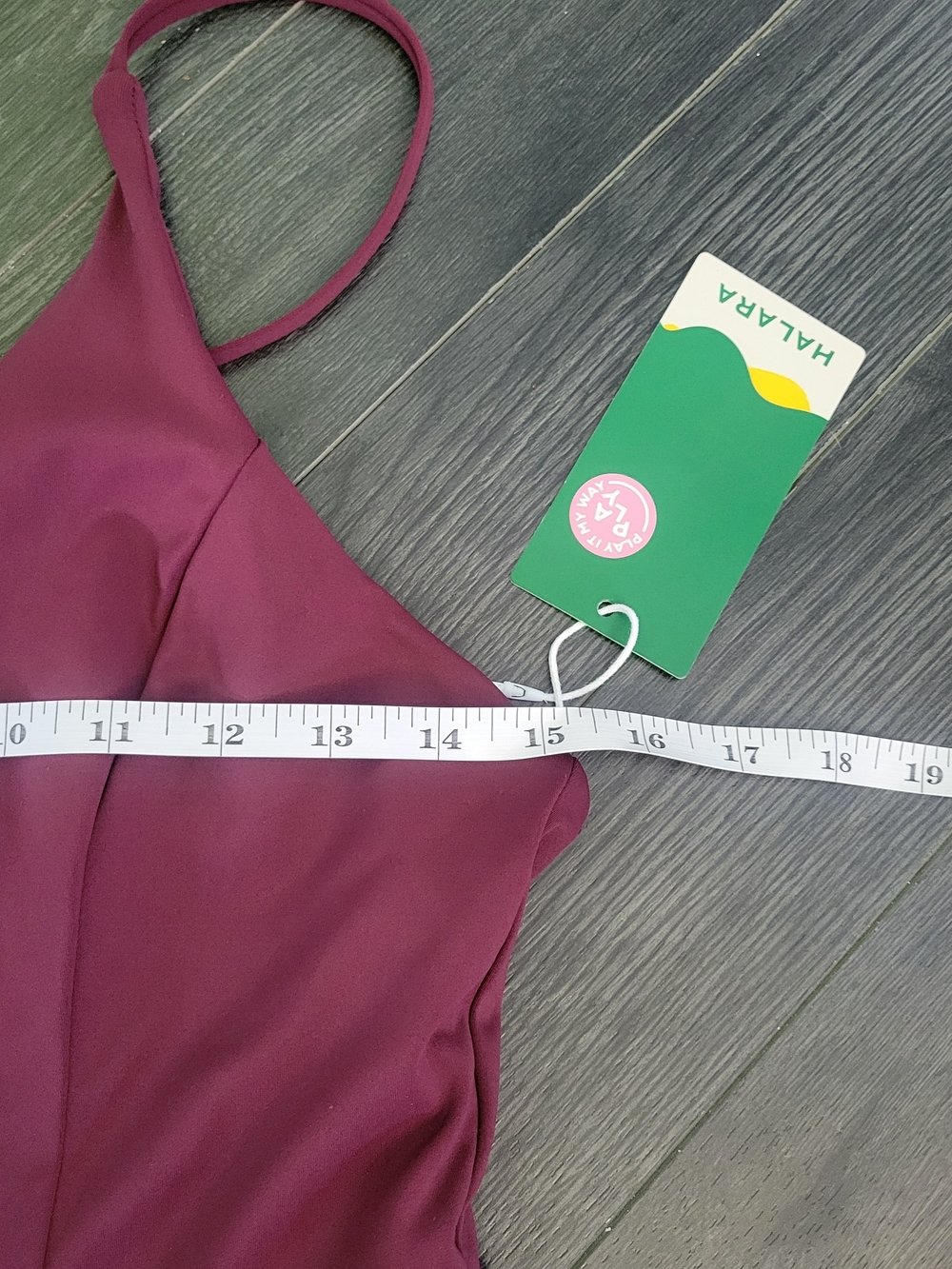 NWT HALARA Breezful V-Neck Wide-Leg Jumpsuit Sz M Quick Dry Maroon - Picture 13 of 14